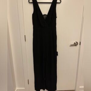 Lulus Kiska Black Lace Wide-Leg Jumpsuit